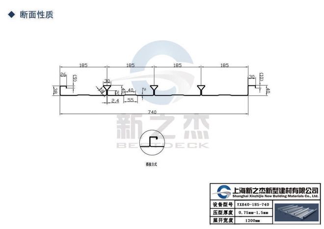 15mm厚BD40-185-740闭口楼承板哪个厂家能生产？点击查看详情